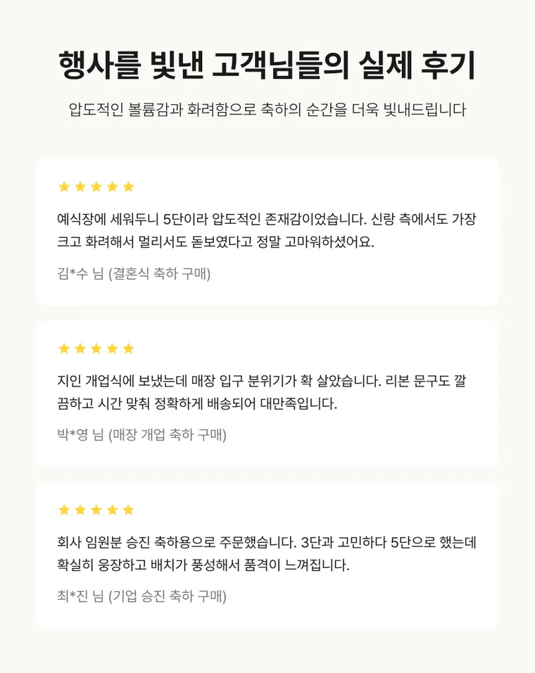 5단 명품축하화환 — 상품 상세