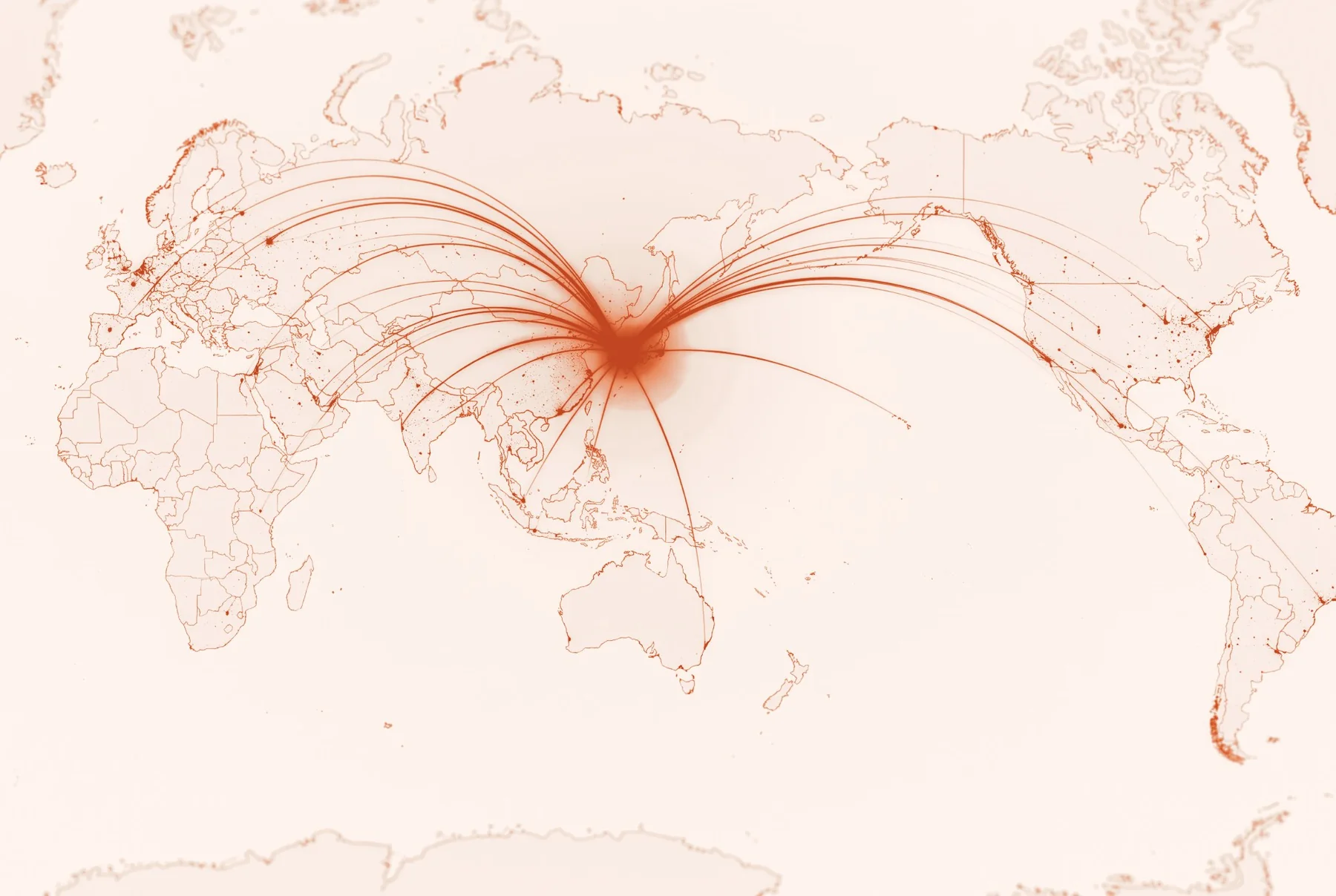Gold delivery routes from around the world converging on Korea